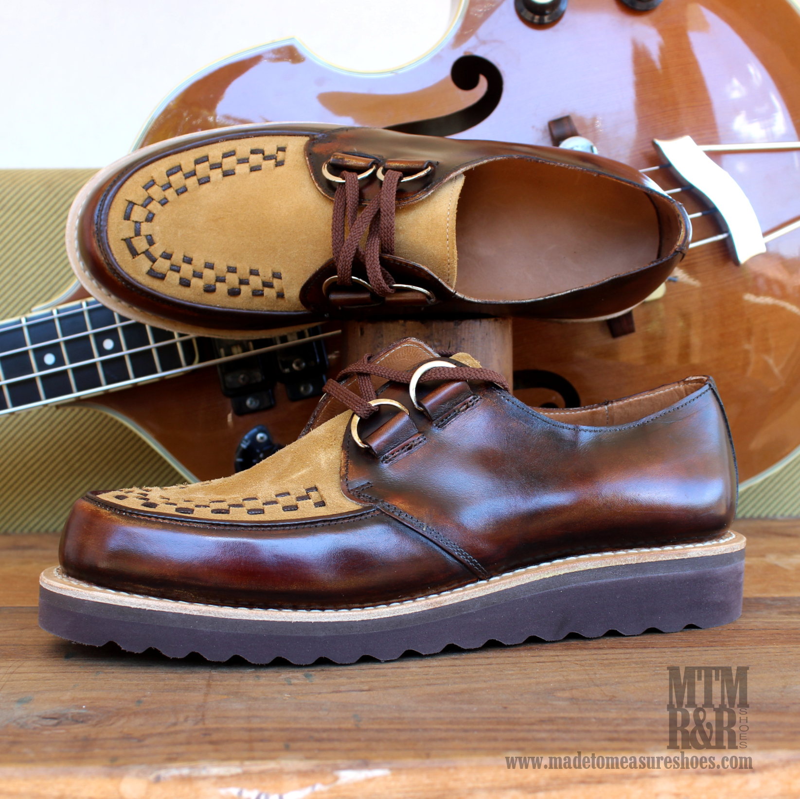 Handmade Creepers with leather upper and Vibram sole