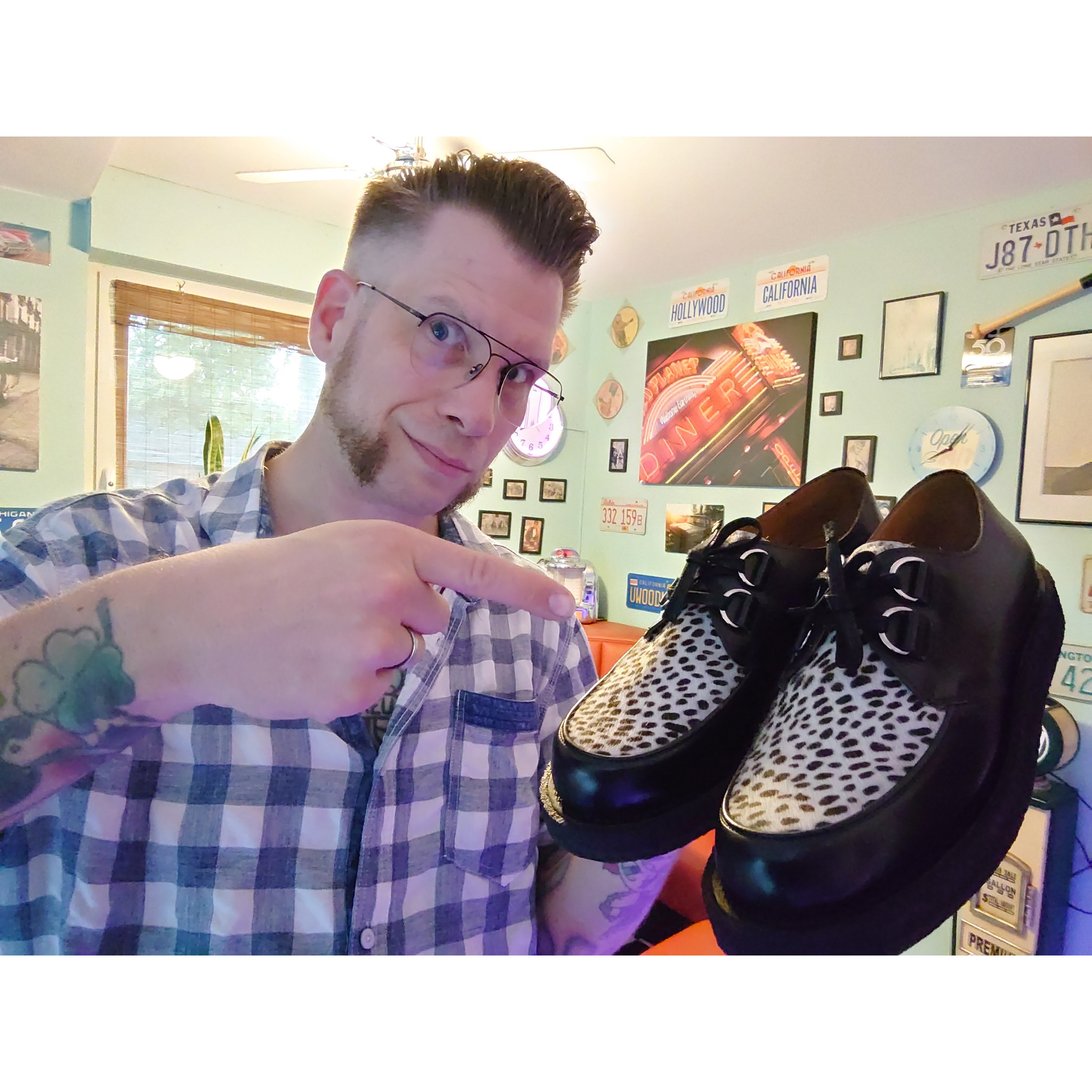 Thomas from Germany wearing custom 1956 Round creepers